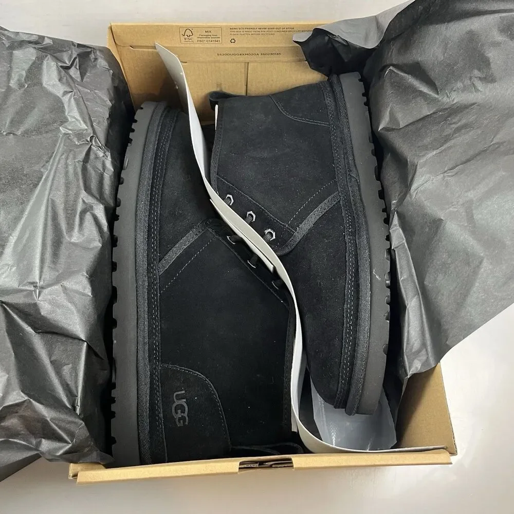 UGG Neumel Chukka Boot Black Suede Mens Size 12 US 3236 NEW